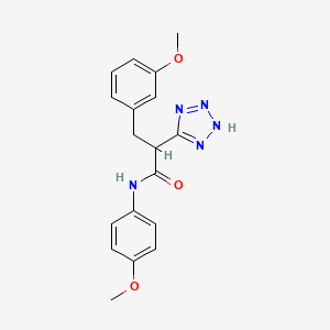 molecular formula C18H19N5O3 B2927663 3-(3-methoxyphenyl)-N-(4-methoxyphenyl)-2-(2H-tetrazol-5-yl)propanamide CAS No. 483993-52-8