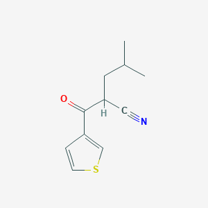 4-Methyl-2-(thiophene-3-carbonyl)pentanenitrile