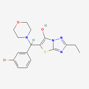 molecular formula C17H19BrN4O2S B2927671 5-((3-Bromophenyl)(morpholino)methyl)-2-ethylthiazolo[3,2-b][1,2,4]triazol-6-ol CAS No. 898346-16-2