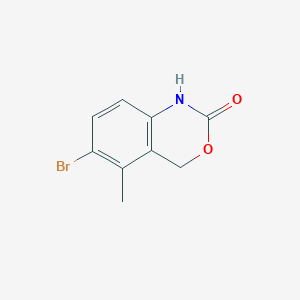 molecular formula C9H8BrNO2 B2927673 6-溴-5-甲基-1H-苯并[d][1,3]恶杂环-2(4H)-酮 CAS No. 186267-76-5