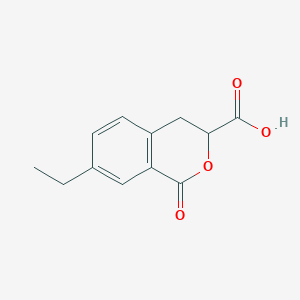 molecular formula C12H12O4 B2927678 7-ethyl-1-oxo-3,4-dihydro-1H-isochromene-3-carboxylic acid CAS No. 951896-10-9