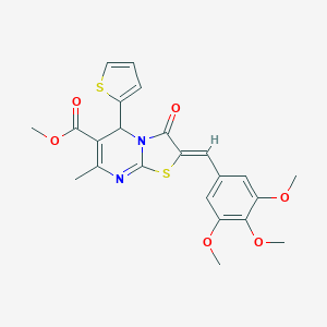 methyl 7-methyl-3-oxo-5-(2-thienyl)-2-(3,4,5-trimethoxybenzylidene)-2,3-dihydro-5H-[1,3]thiazolo[3,2-a]pyrimidine-6-carboxylate