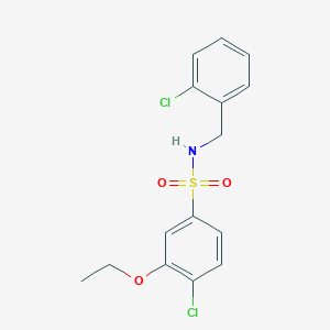 4-chloro-N-[(2-chlorophenyl)methyl]-3-ethoxybenzene-1-sulfonamide