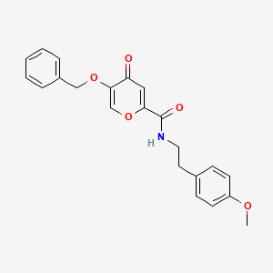molecular formula C22H21NO5 B2927692 5-(benzyloxy)-N-(4-methoxyphenethyl)-4-oxo-4H-pyran-2-carboxamide CAS No. 1021134-55-3