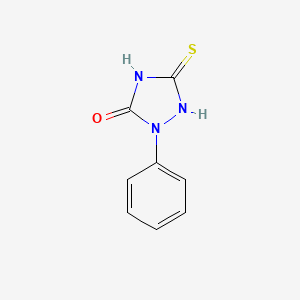 molecular formula C8H7N3OS B2927708 5-mercapto-2-phenyl-1,2-dihydro-3H-1,2,4-triazol-3-one CAS No. 27466-62-2