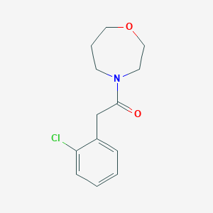 molecular formula C13H16ClNO2 B2927713 2-(2-氯苯基)-1-(1,4-恶杂环戊烷-4-基)乙烷-1-酮 CAS No. 2320383-54-6