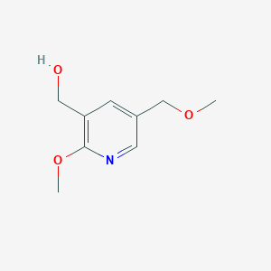 molecular formula C9H13NO3 B2927719 [2-Methoxy-5-(methoxymethyl)pyridin-3-yl]methanol CAS No. 2225147-19-1