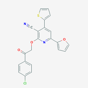 2-[2-(4-Chlorophenyl)-2-oxoethoxy]-6-(2-furyl)-4-(2-thienyl)nicotinonitrile