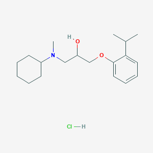 molecular formula C19H32ClNO2 B2927724 1-(Cyclohexyl(methyl)amino)-3-(2-isopropylphenoxy)propan-2-ol hydrochloride CAS No. 1217086-46-8