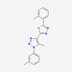 molecular formula C19H17N5O B2927732 2-(5-methyl-1-(m-tolyl)-1H-1,2,3-triazol-4-yl)-5-(o-tolyl)-1,3,4-oxadiazole CAS No. 951902-71-9
