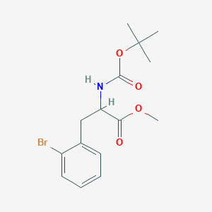 molecular formula C15H20BrNO4 B2927738 3-(2-溴苯基)-2-({[(叔丁氧羰基)氨基]羰基}甲基)丙酸甲酯 CAS No. 1822499-05-7