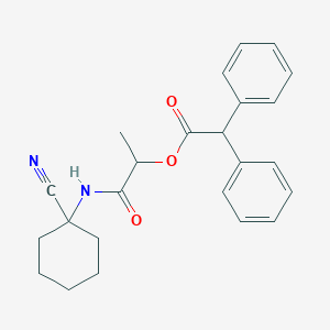 molecular formula C24H26N2O3 B2927743 1-[(1-Cyanocyclohexyl)carbamoyl]ethyl 2,2-diphenylacetate CAS No. 1209711-07-8