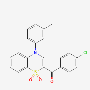 (4-chlorophenyl)[4-(3-ethylphenyl)-1,1-dioxido-4H-1,4-benzothiazin-2-yl]methanone