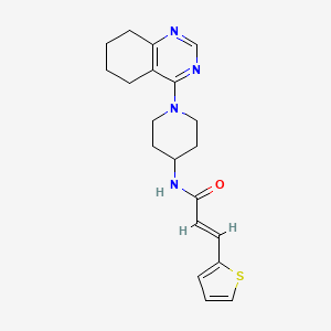 (E)-N-(1-(5,6,7,8-tetrahydroquinazolin-4-yl)piperidin-4-yl)-3-(thiophen-2-yl)acrylamide