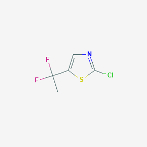 molecular formula C5H4ClF2NS B2927767 2-Chloro-5-(1,1-difluoroethyl)-1,3-thiazole CAS No. 2503202-61-5