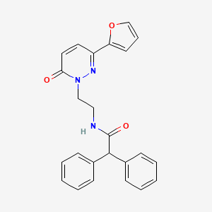 molecular formula C24H21N3O3 B2927772 N-(2-(3-(呋喃-2-基)-6-氧代哒嗪-1(6H)-基)乙基)-2,2-二苯基乙酰胺 CAS No. 946211-97-8