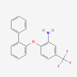 molecular formula C19H14F3NO B2927778 2-([1,1'-联苯]-2-氧基)-5-(三氟甲基)-苯胺 CAS No. 340018-76-0