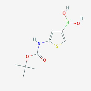 molecular formula C9H14BNO4S B2927798 2-(Tert-butoxycarbonylamino)-thiophene-4-boronic acid CAS No. 889451-13-2