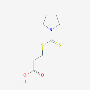 molecular formula C8H13NO2S2 B2927802 3-(Pyrrolidine-1-carbothioylsulfanyl)-propionic acid CAS No. 81994-77-6