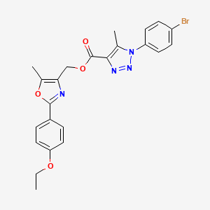 [2-(4-ethoxyphenyl)-5-methyl-1,3-oxazol-4-yl]methyl 1-(4-bromophenyl)-5-methyl-1H-1,2,3-triazole-4-carboxylate