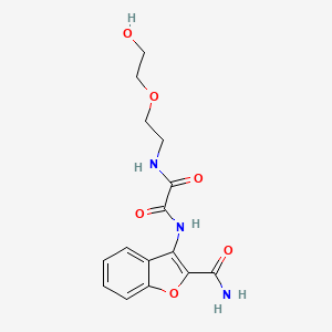 molecular formula C15H17N3O6 B2927815 N1-(2-carbamoylbenzofuran-3-yl)-N2-(2-(2-hydroxyethoxy)ethyl)oxalamide CAS No. 899992-25-7