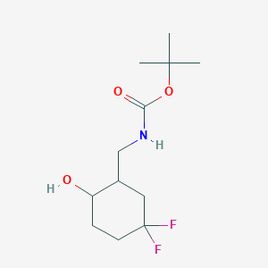 molecular formula C12H21F2NO3 B2927820 Tert-butyl N-[(5,5-difluoro-2-hydroxycyclohexyl)methyl]carbamate CAS No. 2386371-07-7