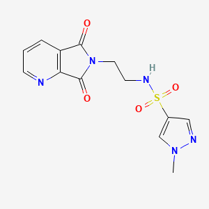 N-(2-(5,7-dioxo-5H-pyrrolo[3,4-b]pyridin-6(7H)-yl)ethyl)-1-methyl-1H-pyrazole-4-sulfonamide