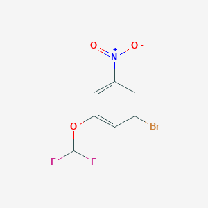 molecular formula C7H4BrF2NO3 B2927826 1-溴-3-(二氟甲氧基)-5-硝基苯 CAS No. 1261441-47-7