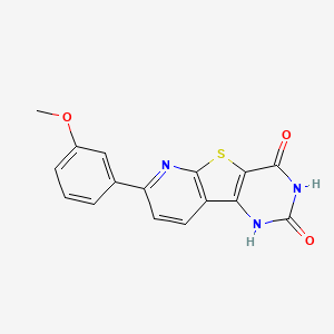 6-Hydroxy-11-(3-methoxyphenyl)-8-thia-3,5,10-triazatricyclo[7.4.0.0^{2,7}]trideca-1(9),2(7),5,10,12-pentaen-4-one