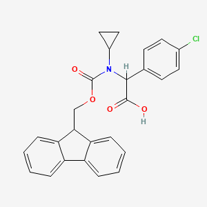 2-(4-Chlorophenyl)-2-[cyclopropyl(9H-fluoren-9-ylmethoxycarbonyl)amino]acetic acid