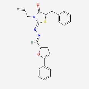 (Z)-3-allyl-5-benzyl-2-((E)-((5-phenylfuran-2-yl)methylene)hydrazono)thiazolidin-4-one