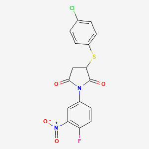 3-[(4-chlorophenyl)sulfanyl]-1-(4-fluoro-3-nitrophenyl)dihydro-1H-pyrrole-2,5-dione