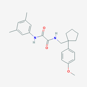 molecular formula C23H28N2O3 B2927843 N1-(3,5-dimethylphenyl)-N2-((1-(4-methoxyphenyl)cyclopentyl)methyl)oxalamide CAS No. 1091475-30-7