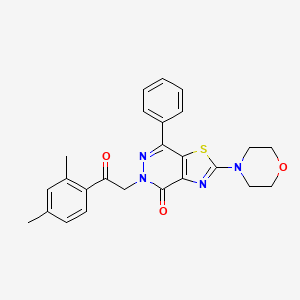 5-(2-(2,4-dimethylphenyl)-2-oxoethyl)-2-morpholino-7-phenylthiazolo[4,5-d]pyridazin-4(5H)-one