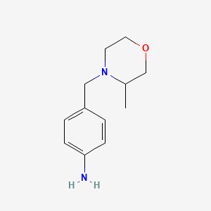 molecular formula C12H18N2O B2927857 4-[(3-Methylmorpholin-4-yl)methyl]aniline CAS No. 1156646-14-8