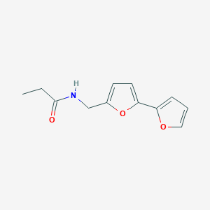 molecular formula C12H13NO3 B2927864 N-([2,2'-bifuran]-5-ylmethyl)propionamide CAS No. 2034436-22-9