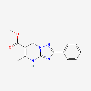 molecular formula C14H14N4O2 B2927866 5-甲基-2-苯基-4,7-二氢[1,2,4]三唑并[1,5-a]嘧啶-6-羧酸甲酯 CAS No. 2279122-96-0