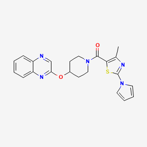 (4-methyl-2-(1H-pyrrol-1-yl)thiazol-5-yl)(4-(quinoxalin-2-yloxy)piperidin-1-yl)methanone