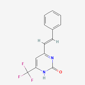 (E)-4-styryl-6-(trifluoromethyl)pyrimidin-2(1H)-one