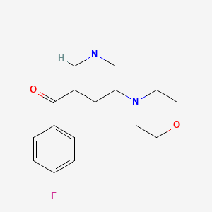 molecular formula C17H23FN2O2 B2927882 (E)-3-(dimethylamino)-1-(4-fluorophenyl)-2-(2-morpholinoethyl)-2-propen-1-one CAS No. 860611-54-7