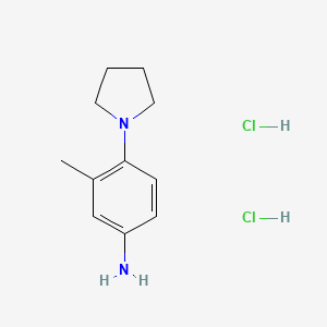 molecular formula C11H18Cl2N2 B2927884 3-Methyl-4-(pyrrolidin-1-yl)aniline dihydrochloride CAS No. 1189943-91-6