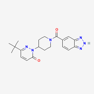 molecular formula C20H24N6O2 B2927887 2-[1-(2H-Benzotriazole-5-carbonyl)piperidin-4-yl]-6-tert-butylpyridazin-3-one CAS No. 2320216-51-9