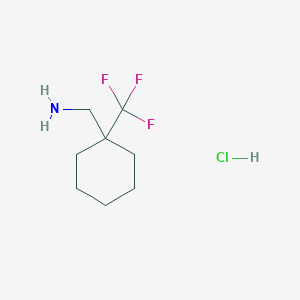 molecular formula C8H15ClF3N B2927889 [1-(Trifluoromethyl)cyclohexyl]methanamine;hydrochloride CAS No. 2253631-98-8