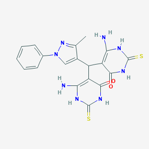 6-amino-5-[(6-amino-4-oxo-2-thioxo-1,2,3,4-tetrahydro-5-pyrimidinyl)(3-methyl-1-phenyl-1H-pyrazol-4-yl)methyl]-2-thioxo-2,3-dihydro-4(1H)-pyrimidinone