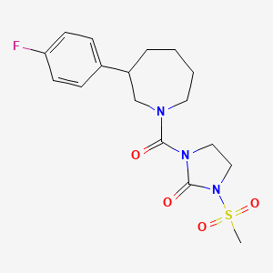 molecular formula C17H22FN3O4S B2927891 1-(3-(4-Fluorophenyl)azepane-1-carbonyl)-3-(methylsulfonyl)imidazolidin-2-one CAS No. 1798487-44-1