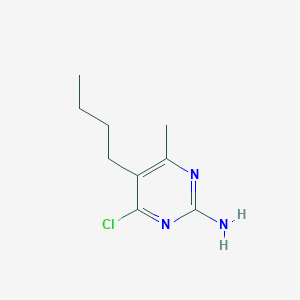 molecular formula C9H14ClN3 B2927895 5-丁基-4-氯-6-甲基嘧啶-2-胺 CAS No. 162272-60-8