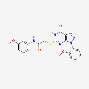 N-(3-methoxyphenyl)-2-((1-(2-methoxyphenyl)-4-oxo-4,5-dihydro-1H-pyrazolo[3,4-d]pyrimidin-6-yl)thio)acetamide