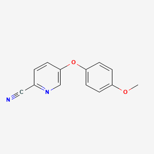 molecular formula C13H10N2O2 B2927904 5-(4-甲氧基苯氧基)吡啶-2-碳腈 CAS No. 1549816-61-6