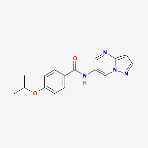 molecular formula C16H16N4O2 B2927910 4-isopropoxy-N-(pyrazolo[1,5-a]pyrimidin-6-yl)benzamide CAS No. 2034449-29-9