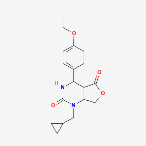 molecular formula C18H20N2O4 B2927915 1-(cyclopropylmethyl)-4-(4-ethoxyphenyl)-4,7-dihydrofuro[3,4-d]pyrimidine-2,5(1H,3H)-dione CAS No. 1775352-88-9